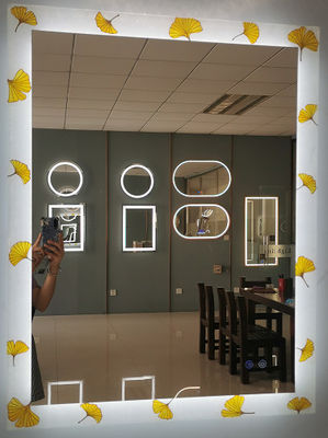 Iron Antique Bronze Enamel Color LED Lighted Mirror With Demisting Function 36W