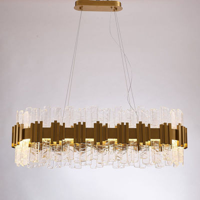 40W / 50W Glass Hanging Restaurant Chandelier For Bedroom