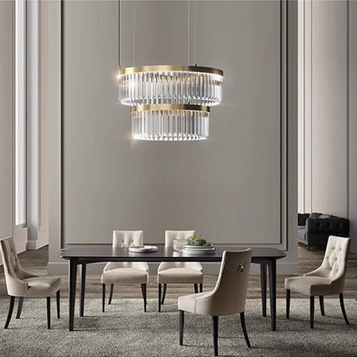 LED Three Color Light Modern Glass Pendant Chandelier Light 4000K
