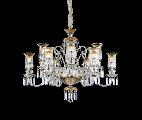 Customizable Glass Commercial Chandeliers High Brightness