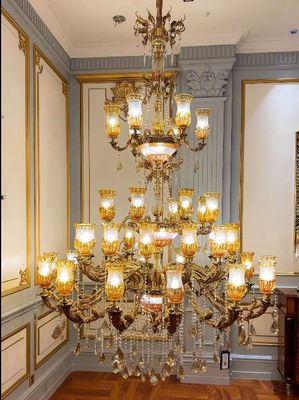 European Style Round Oversized Crystal Chandelier Crystal Extra Large Chandeliers