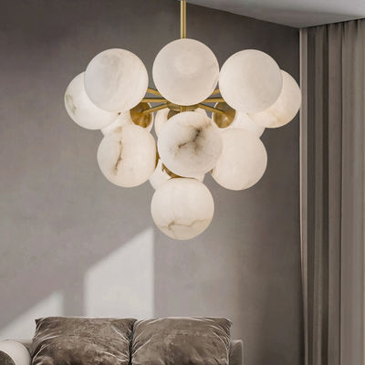Modern Luxury Spanish Kitchen Lamp Alabaster Chandelier Dining Room Pendant Light Minimalist