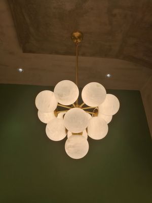 Nordic Simplicity Alabaster Circular Chandeliers Dining Room Living Room Decorative Lighting Bubble Cluster Grape Pendant Light