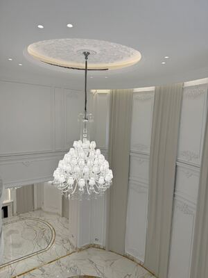 European  Luxury Crystal Pendant Hanging Lamp Living Room Hotel Hall Villa Application Luxury Candle Chandeliers Light