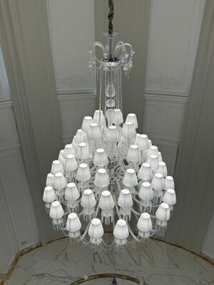 European  Luxury Crystal Pendant Hanging Lamp Living Room Hotel Hall Villa Application Luxury Candle Chandeliers Light