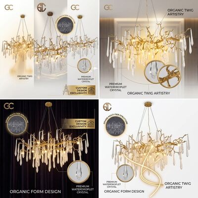 Resort Aluminum Louver Chandelier Weather Resistant Pendant Light Suitable For Seaside Villa Terrace Hotel
