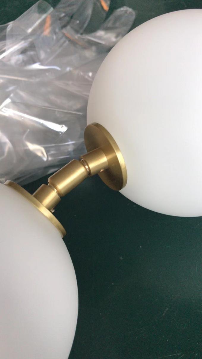 Современный Золотой Люстры Домашнее украшение Спальня Гостиная LED Кольцо Стекло Жемчужина Висячая Лампа 4