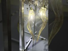 Посмотреть трехцветный дизайн, светодиодный индивидуальный подвесной светильник для двухуровневых вилл, лестниц, демонстрация