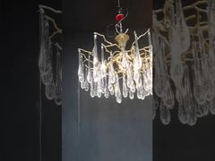 Художественная стеклянная люстра в форме цветка, антикоррозийная, современная люстра в форме цветка