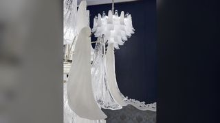 Пристальный взгляд: изготовленная на заказ хрустальная люстра-фонарь с золотой отделкой Hotel Club Villa Luxury Oriental