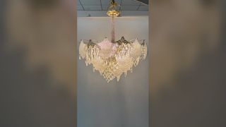 Часы: изготовленная на заказ хрустальная люстра Bamboo Nest с золотой отделкой, вилла для курортного отеля, роскошная биофильная подвеска