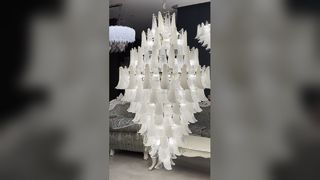 Каскадная хрустальная люстра с дождем на заказ, золотые стержни, галерея отеля, вилла, клуб, роскошная линейная