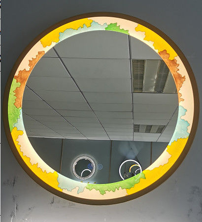 Iron Antique Bronze Enamel Color LED Lighted Mirror With Demisting Function 36W