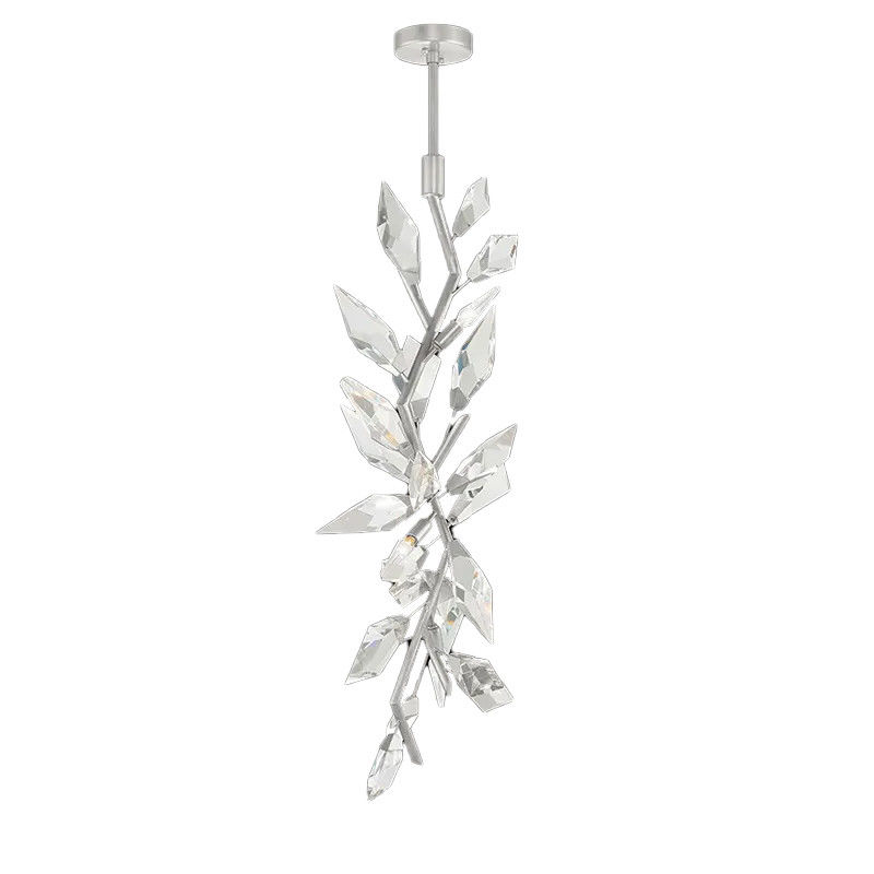 60W Hand-Cut Faceted Crystal Leaf Chandelier With LED Bulbs