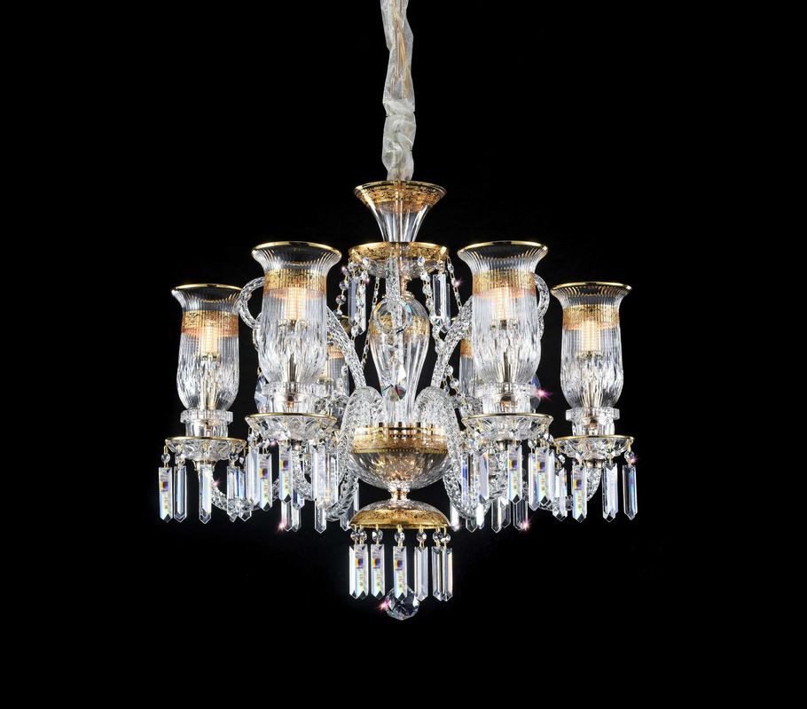 Customizable Glass Commercial Chandeliers High Brightness