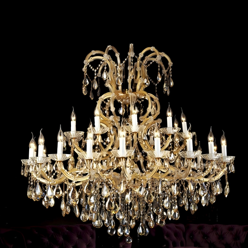 60W Crystal Candlestick Chandelier E14 LED Candlelight for Museums Exclusive Clubs