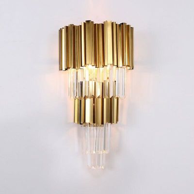 Финиш золота E14*3 E14*2 и Sconces 6500K 4000K лампы стены Кристл для дома внутри помещения