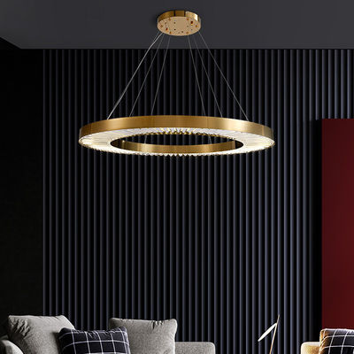 Почищенная щеткой люстра 110V кольца СИД латунного кольца Dimmable 3 современная к 240V