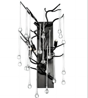 Sconce L280*W220*H460 стены металла падения Кристл ясности K9