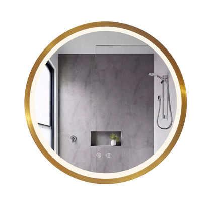 Элегантная золотая алюминиевая стена света зеркала Bathroom СИД рамки установила 600*600mm