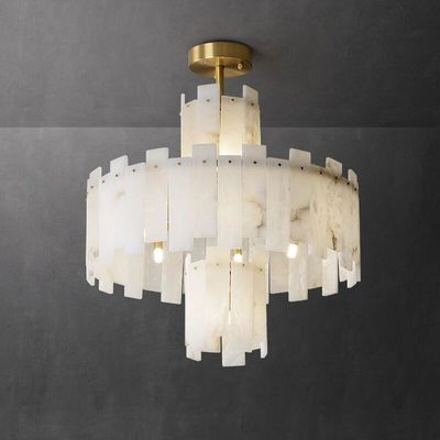 Железные фонари Scagliola High End Pendant с мраморным навесом