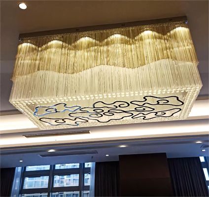 LED китайский стиль Xiangyun дизайн на заказ кристаллические высокие потолки люстры
