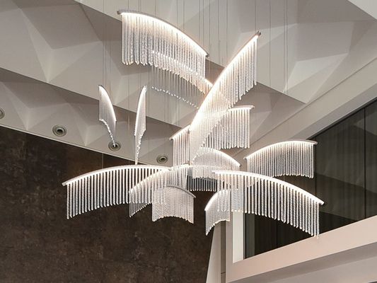 LED Большой современный входный люстра отличительный кристалл Большой люстра
