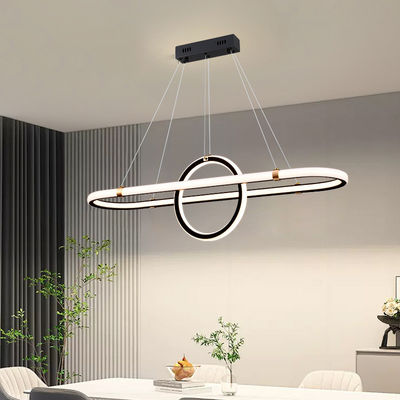 LED 92W/Три цвета Черный Ресторан Люстра Мягкий Удобный Свет
