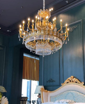 Европейские суды Luxury Crystal Candle Chandelier Ослепительное освещение
