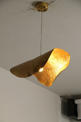 Скандинавский современный латунный кристалл ручной работы лотос листья дунов стекло подвесная подвесная кухня люстра подвесные огни