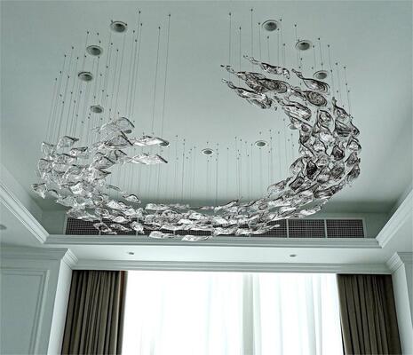 Специальные люстры Большие современные декоративные потолочные осветительные приборы стеклянные кристаллические подвески