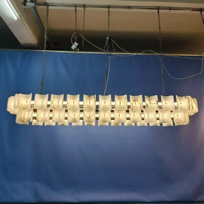 Светодиодная подвесная лампа высокой яркости для отеля, дома, виллы, алебастровый подвесной светильник, современный минималистичный стиль, мраморная люстра