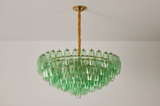 Фабричная подвесная люстра из темно-синего стекла с латунной отделкой для освещения гостиной, столовой, спальни